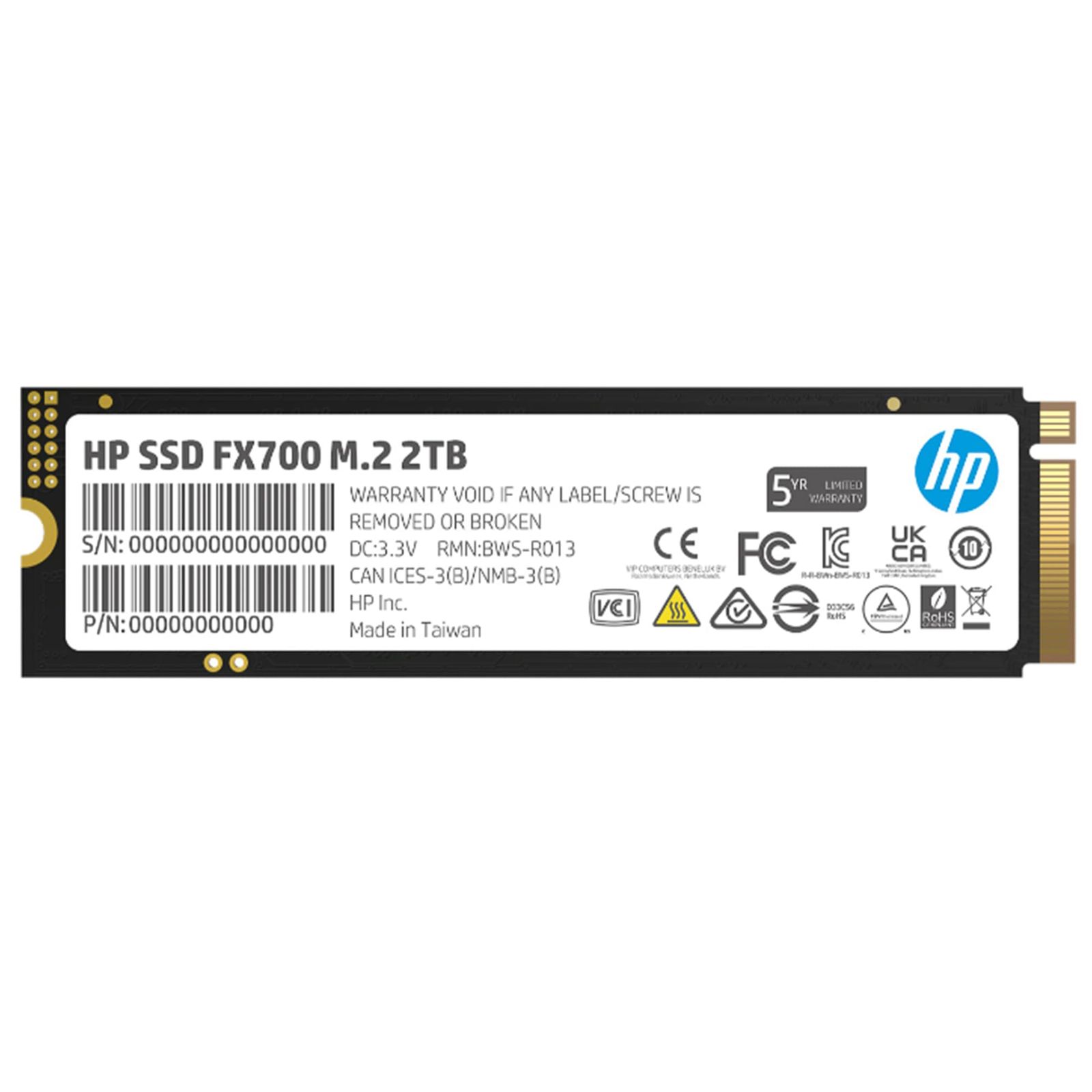 HP FX700 PCIe Gen 4x4 M.2 NVMe 2.0 2TB 内蔵ソリッドステートドライブ
