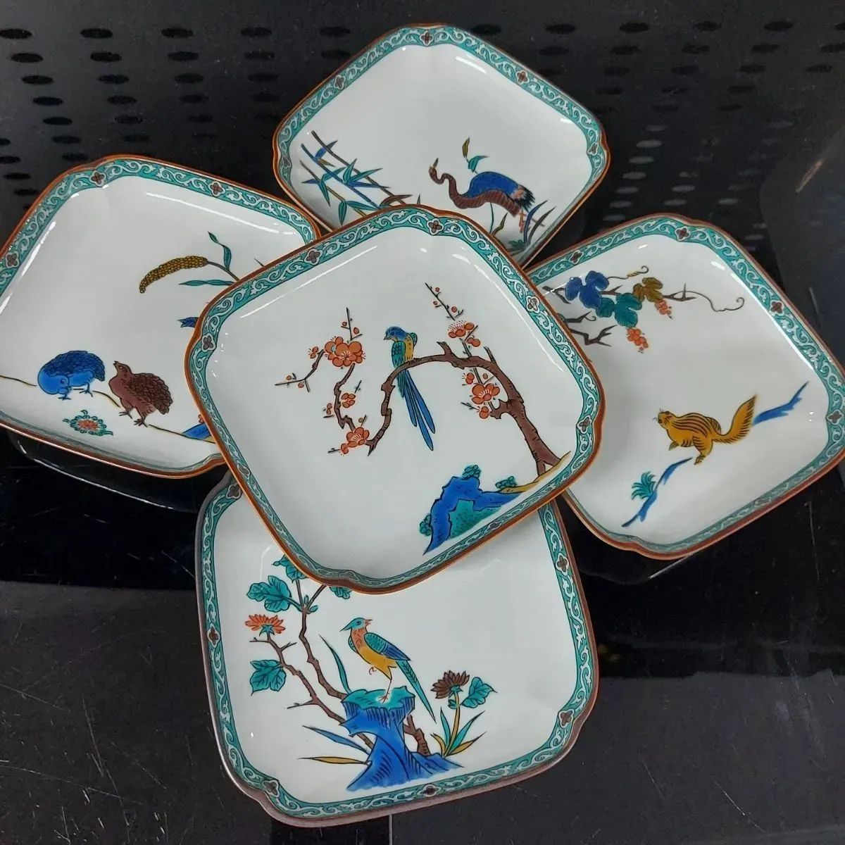 ○九谷焼 青郊窯 絵変わり花鳥文 銘々皿揃 5客セット - メルカリ