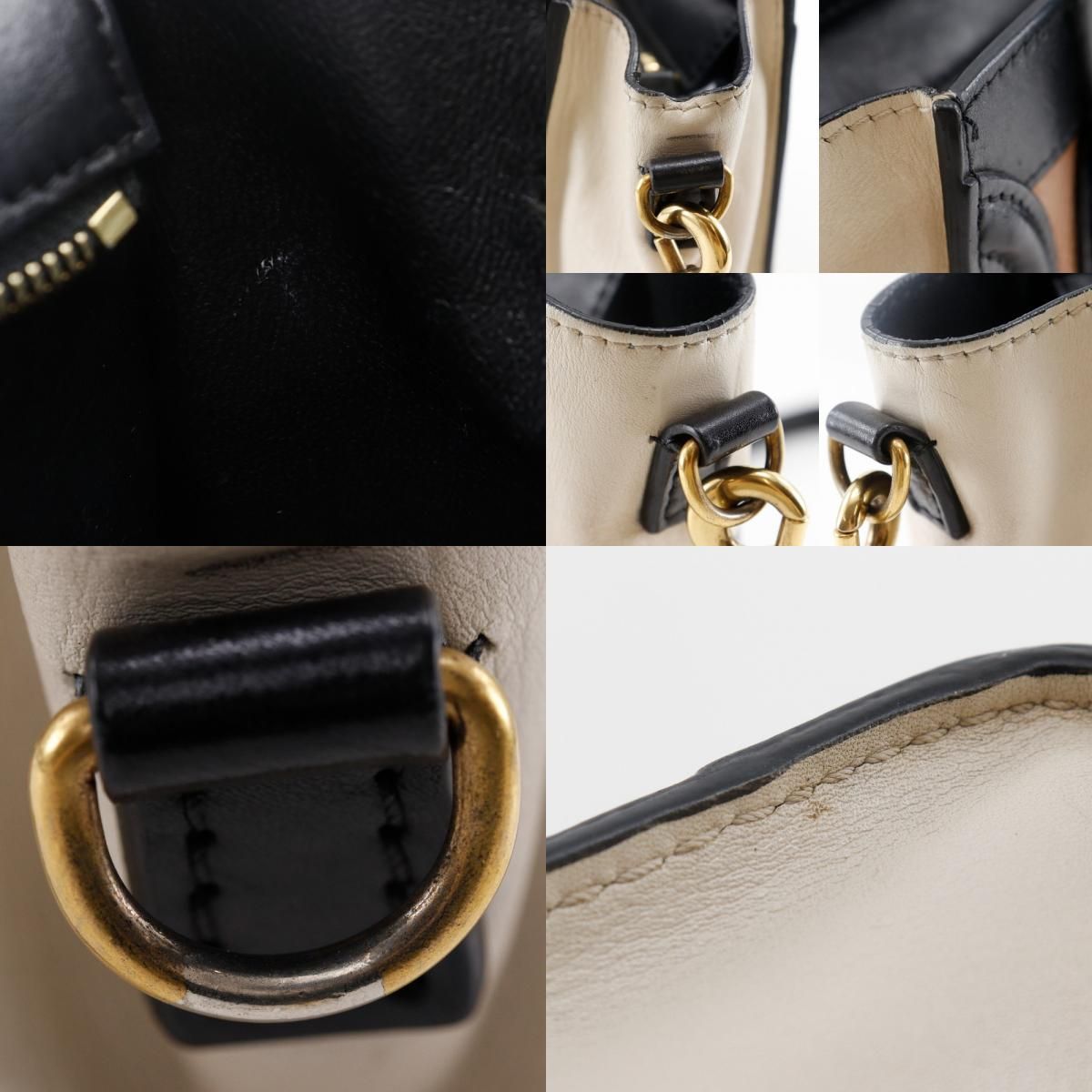 CELINE セリーヌ ラゲージ ナノショッパー バイカラー バイカラー カーフ 黒/茶/オフホワイト CELINE】セリーヌ ラゲージ ナノショッパー バイカラー 2WAYショルダー