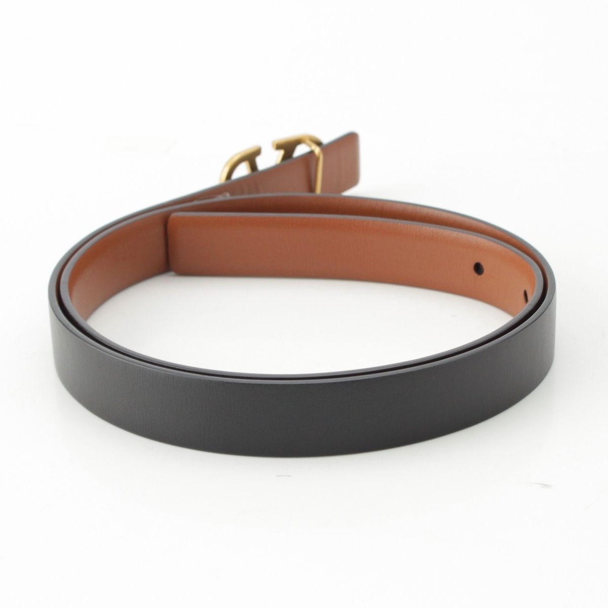 ヴァレンティノ レザー Vロゴ ゴールド金具 リバーシブル ベルト  