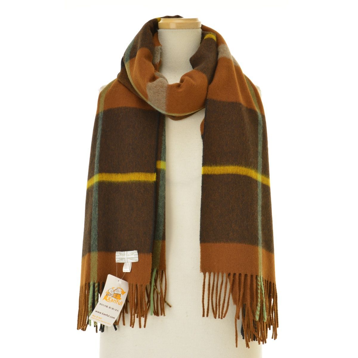JoshuaEllis】23AW CPG60361 TARTAN タータンチェック カシミヤ 大判 