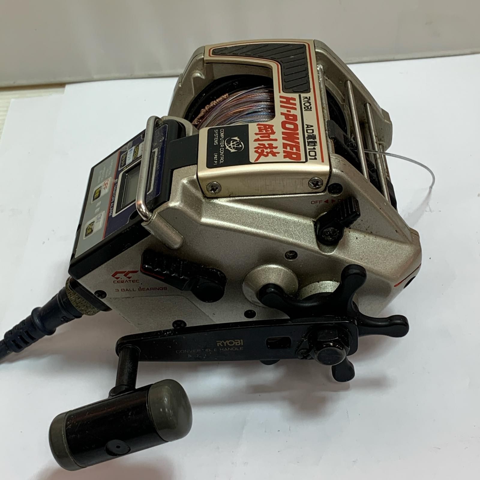 RYOBI - σσRYOBI リョービ AD電動101 HI-POWER 剛技 電動リール RYOBI リョービ AD電動101 HI-POWER 剛技 電動リール コード付き