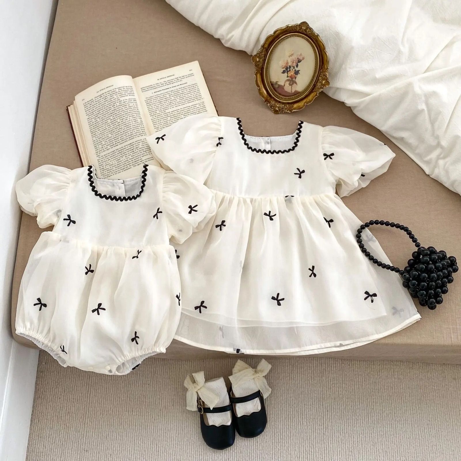 予約】chiffon ribbon one-piece 韓国子供服 韓国ベビー服 ベビー服 