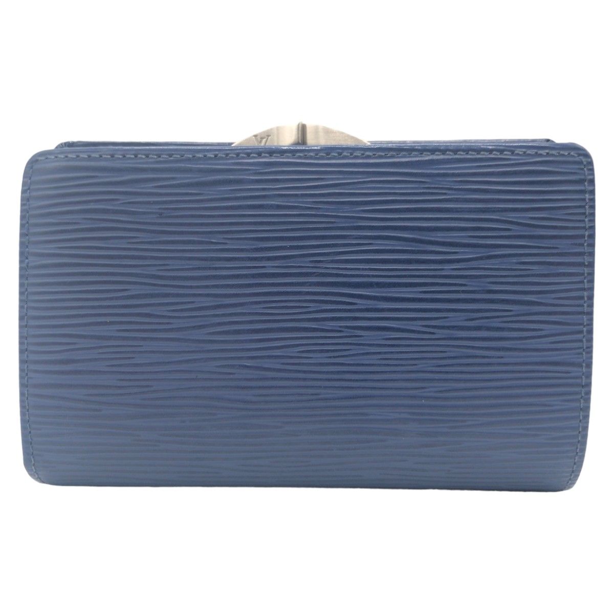 美品】ルイヴィトン 二つ折り財布 エピ ブルー 革 Louis Vuitton エピ