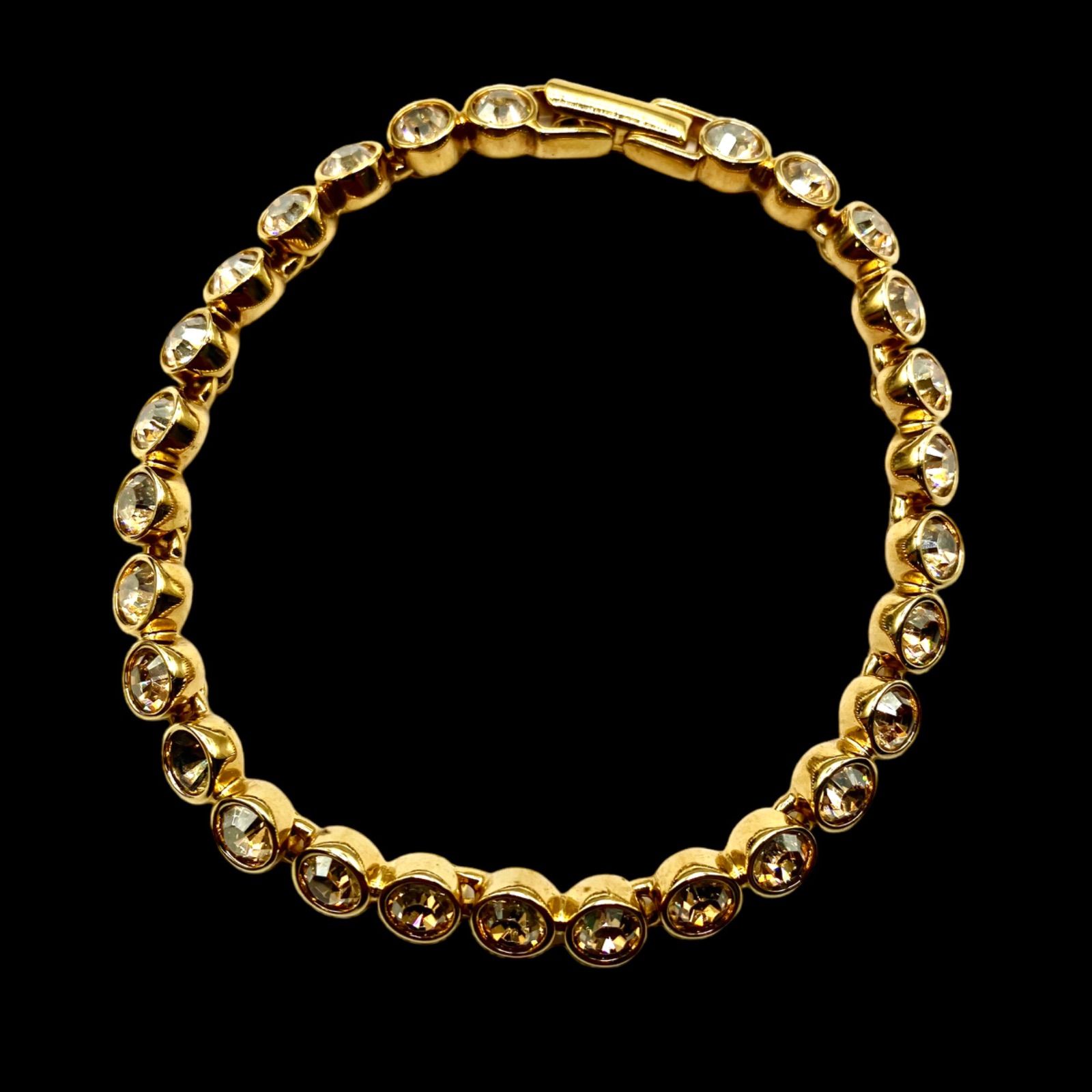 Swarovski テニスブレスレット イエローストーン Swarovski テニスブレスレット イエローストーン