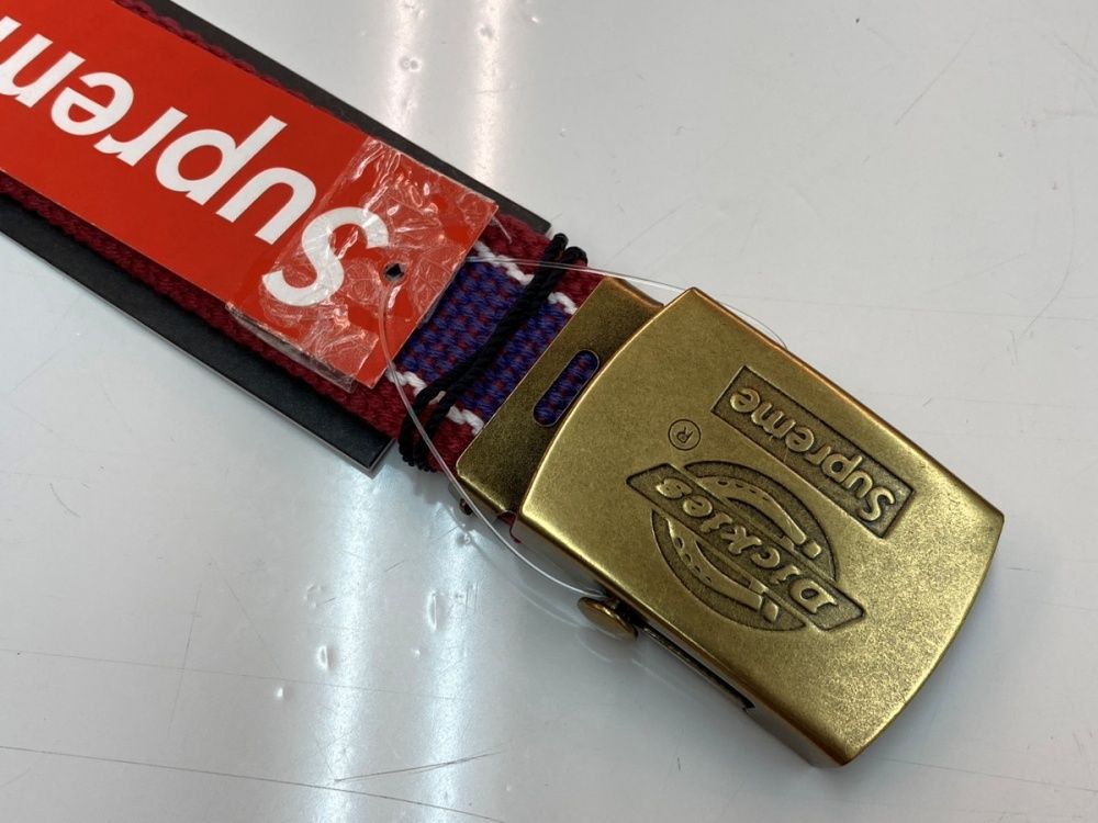 Supreme 赤い悪魔 ロゴ ベルト シュプリーム SUPREME x Dickies ディッキーズ 22ss Stripe