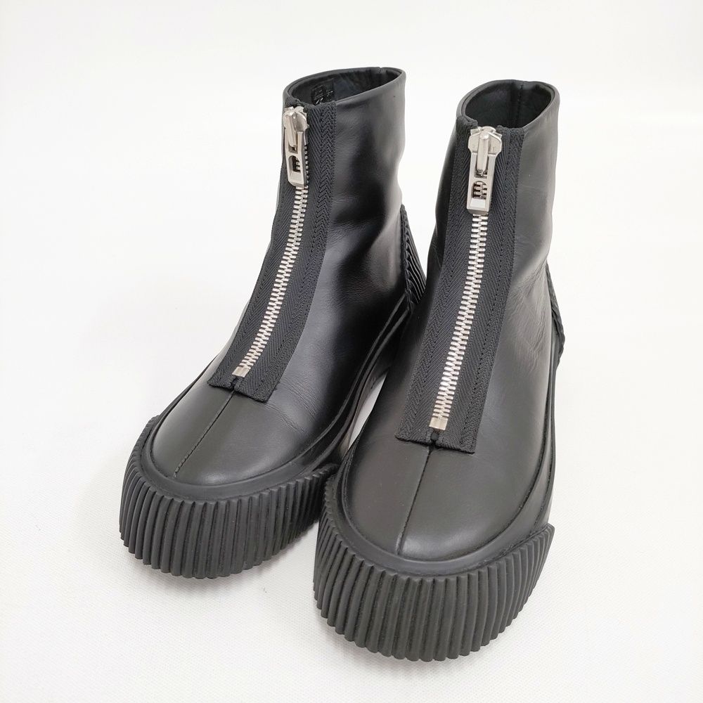 3.1 phillip lim LELA VULCANIZED BOOT W ZIP サイズ37 ブーツ ブラック レディース スリーワンフィリップリム 5-0911G◎