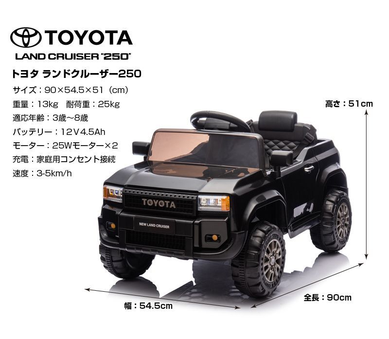 新品】乗用玩具 乗用ラジコンカー TOYOTA LAND CRUISER 250 トヨタ