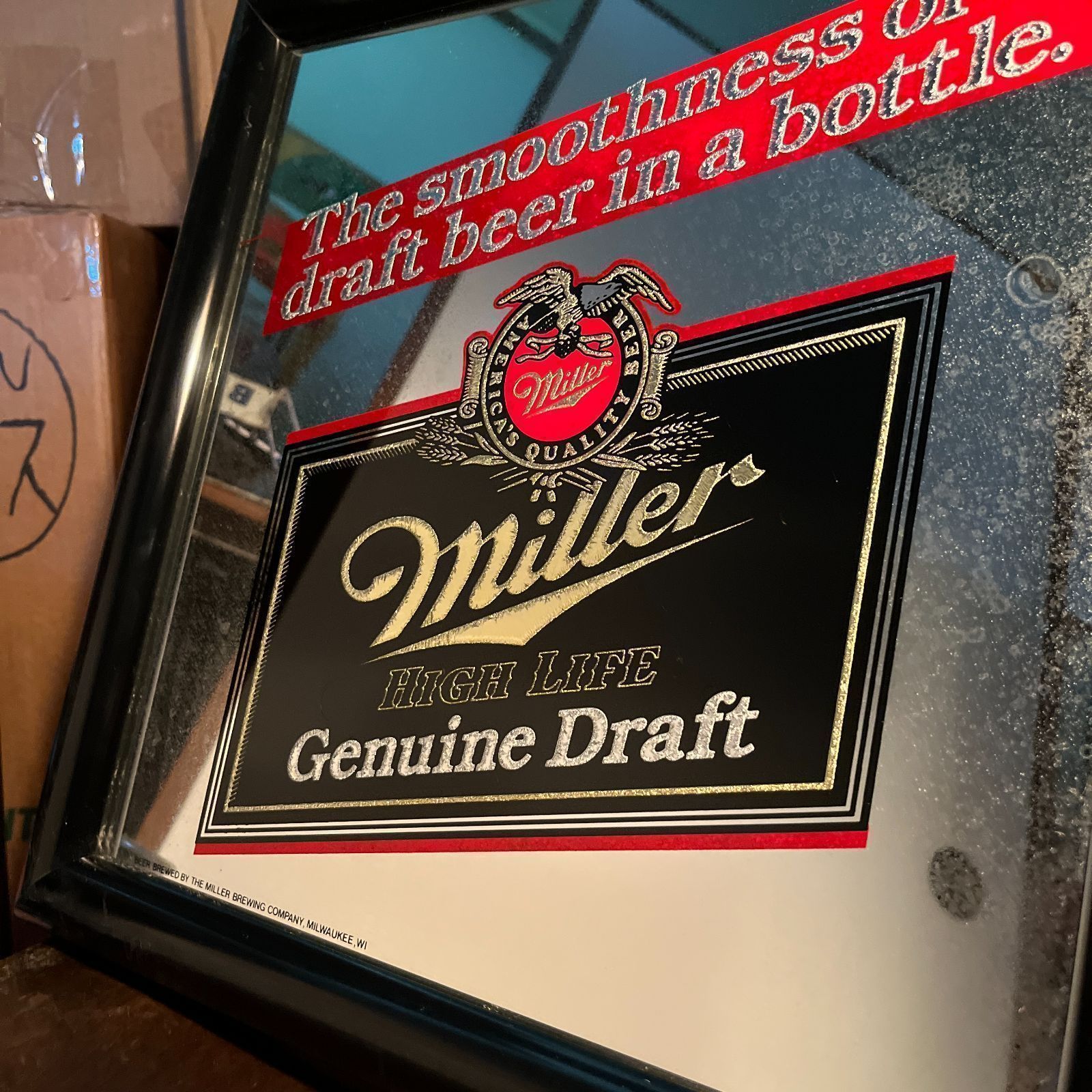 パブミラー Miller ミラー ビール Genuine Draft PUBMIRROR 壁掛け 鏡