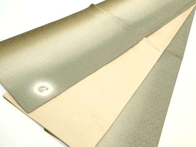 平和屋着物◎六通柄袋帯 霞文 銀糸 正絹 逸品 未使用 CAAS8865ha