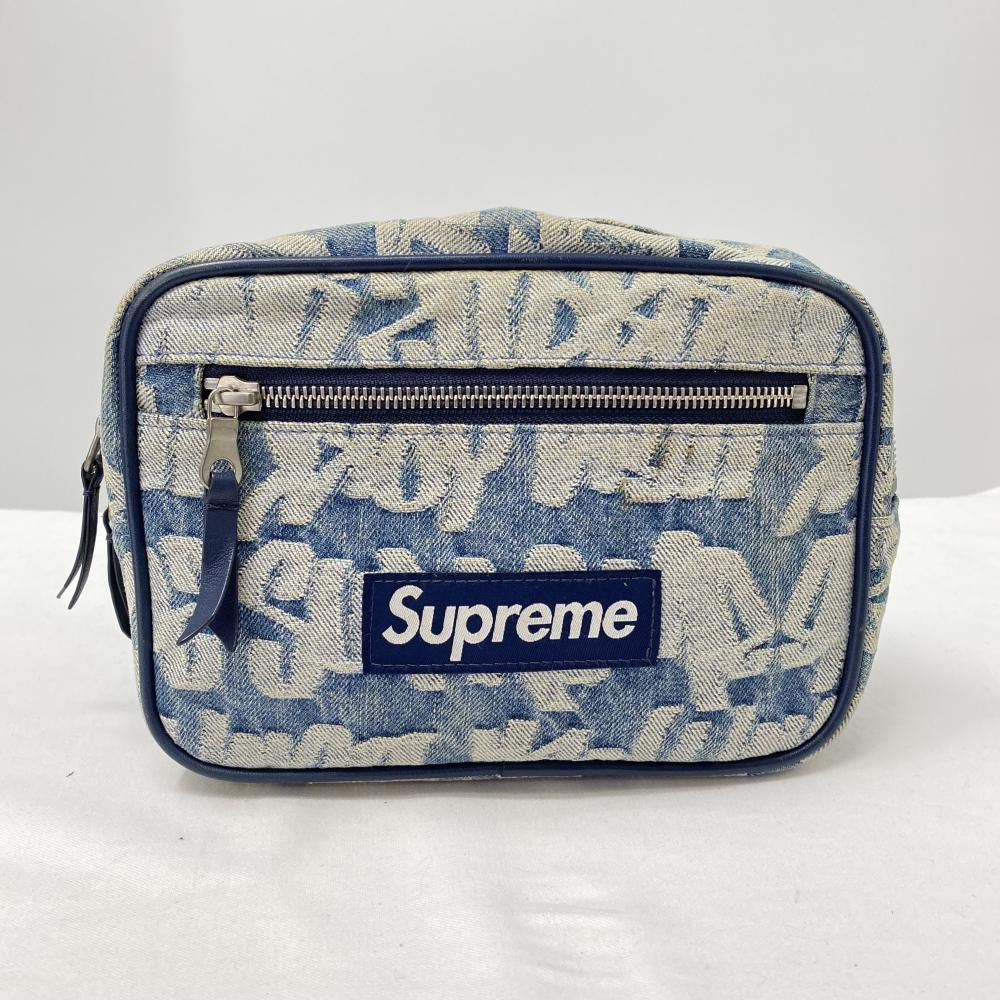 Supreme Fat Tip Jacquard Denim Waist Bag ▲状態考慮 シュプリーム ファットチップ ジャカード デニム ウエストバッグ 17 240017706335