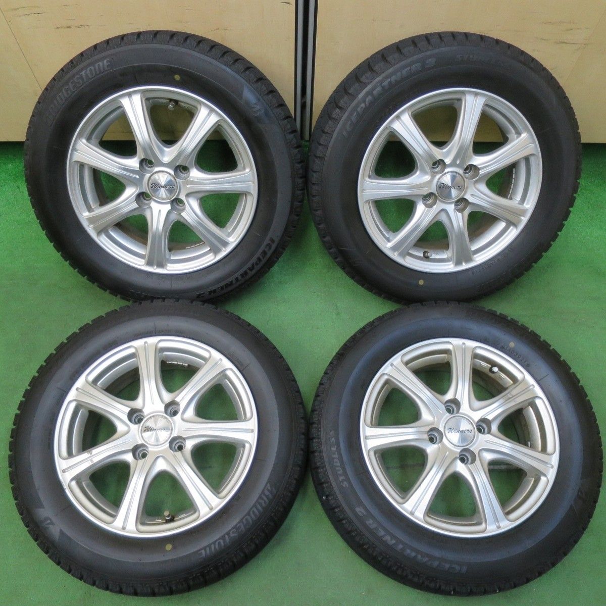 175/65R14 ブリジストン アイスパートナー 4穴 汎用ホイール 売り切り！！ VITZにて使用してました！ ICEPARTNER2（アイスパートナー２）スタッドレスタイヤ タイヤ4本