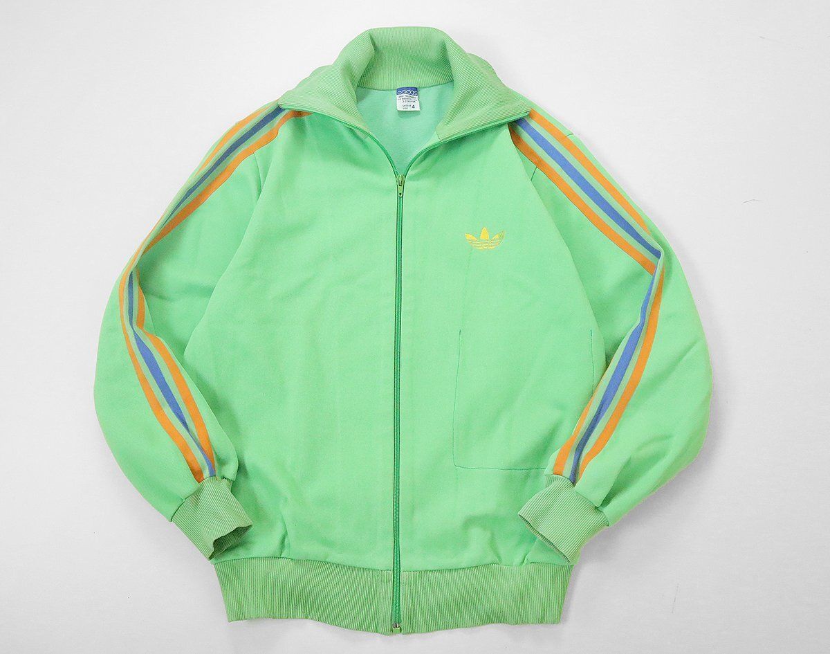 60s adidas ◇ トラックジャケット グリーン サイズ4 ジップ