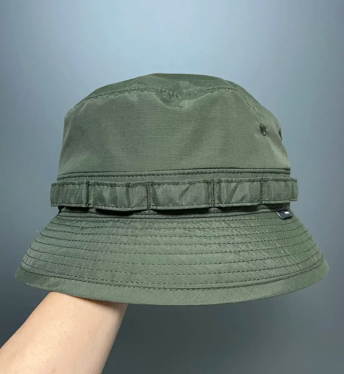 L WTAPS ダブルタップス リップストップ ナイロン バケットハット オリーブ