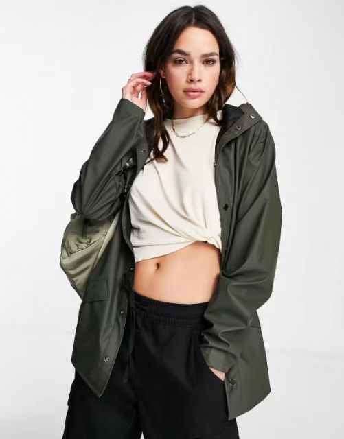 【送料無料】 レインズ レディース ジャケット・ブルゾン アウター Rains unisex 12010 jacket in green - MGREEN Green