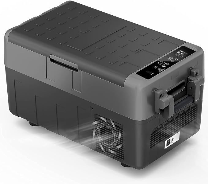 SUNPIE 車載冷蔵庫 30L 2室独立温度制御 ドイツコンプレッサー 40w|80w 超急速冷凍 同時冷蔵＆冷凍 -20℃～10℃ 庫内灯付 断熱性3倍 24時間保冷 3WAY電源対応 AC100V|DC12V24V 車載|家庭用