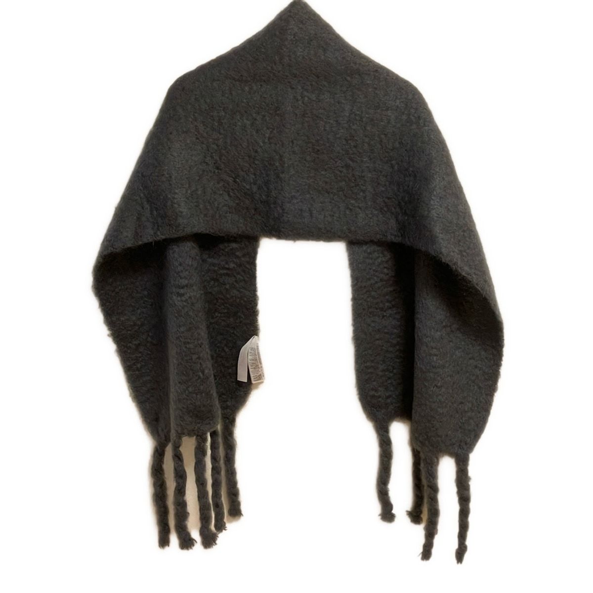 JIL SANDER 黒 リブ編みマフラー Jil Sander(ジルサンダー) マフラー