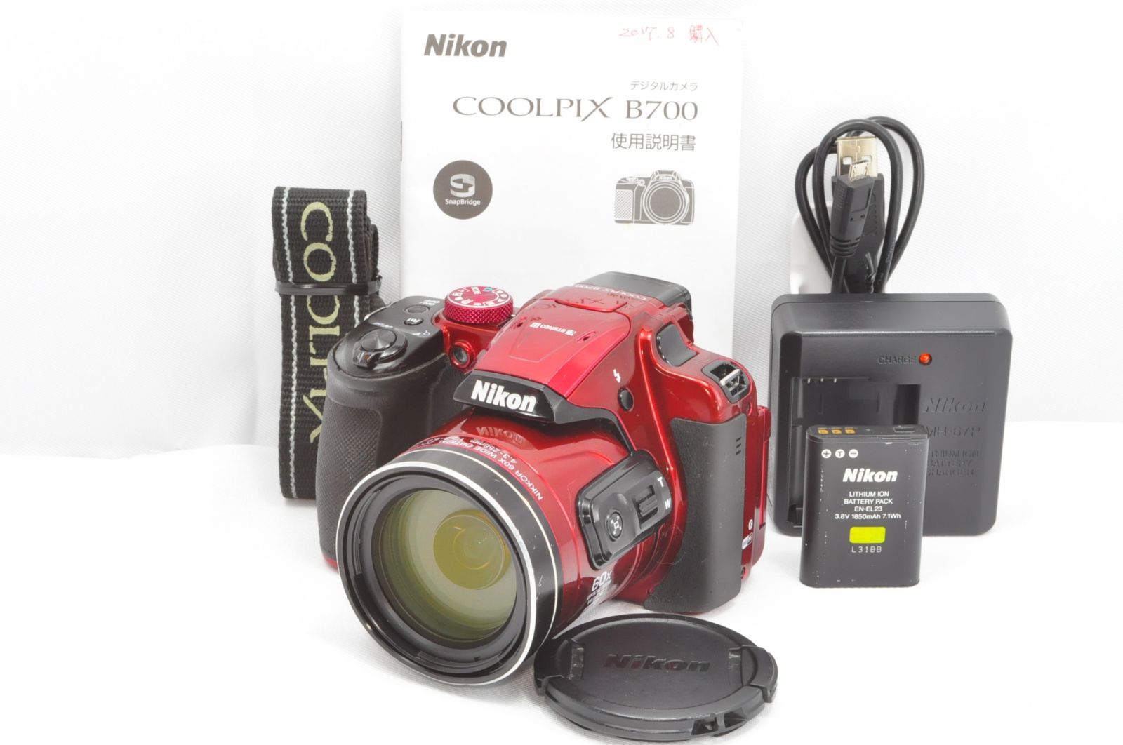 Nikon ニコン COOLPIX B700 レッド 光学60倍ズーム2029万画素 コンパクトデジタルカメラ R2276 - メルカリ