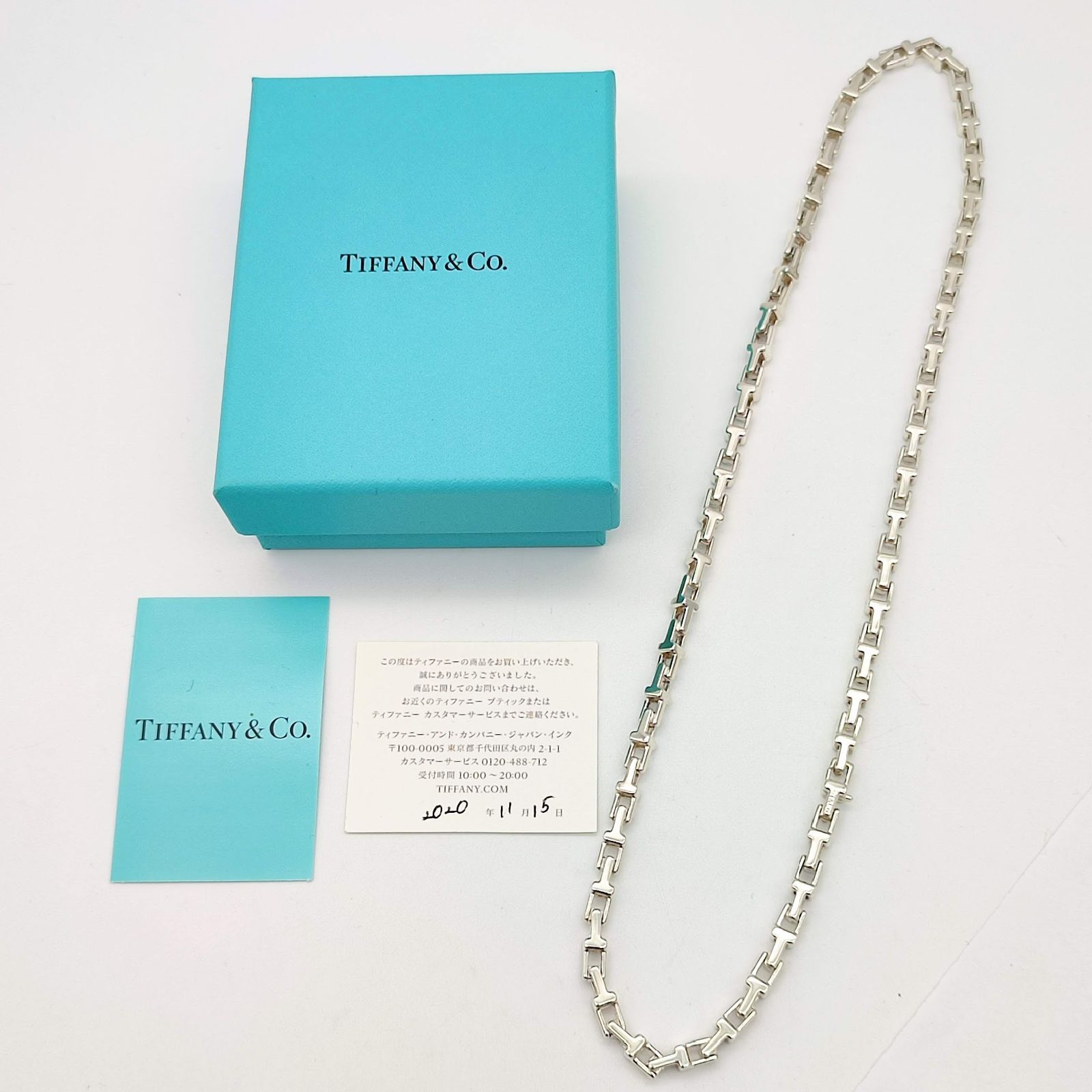 TIFFANY&Co. ティファニー Tチェーン Tナロー ネックレス