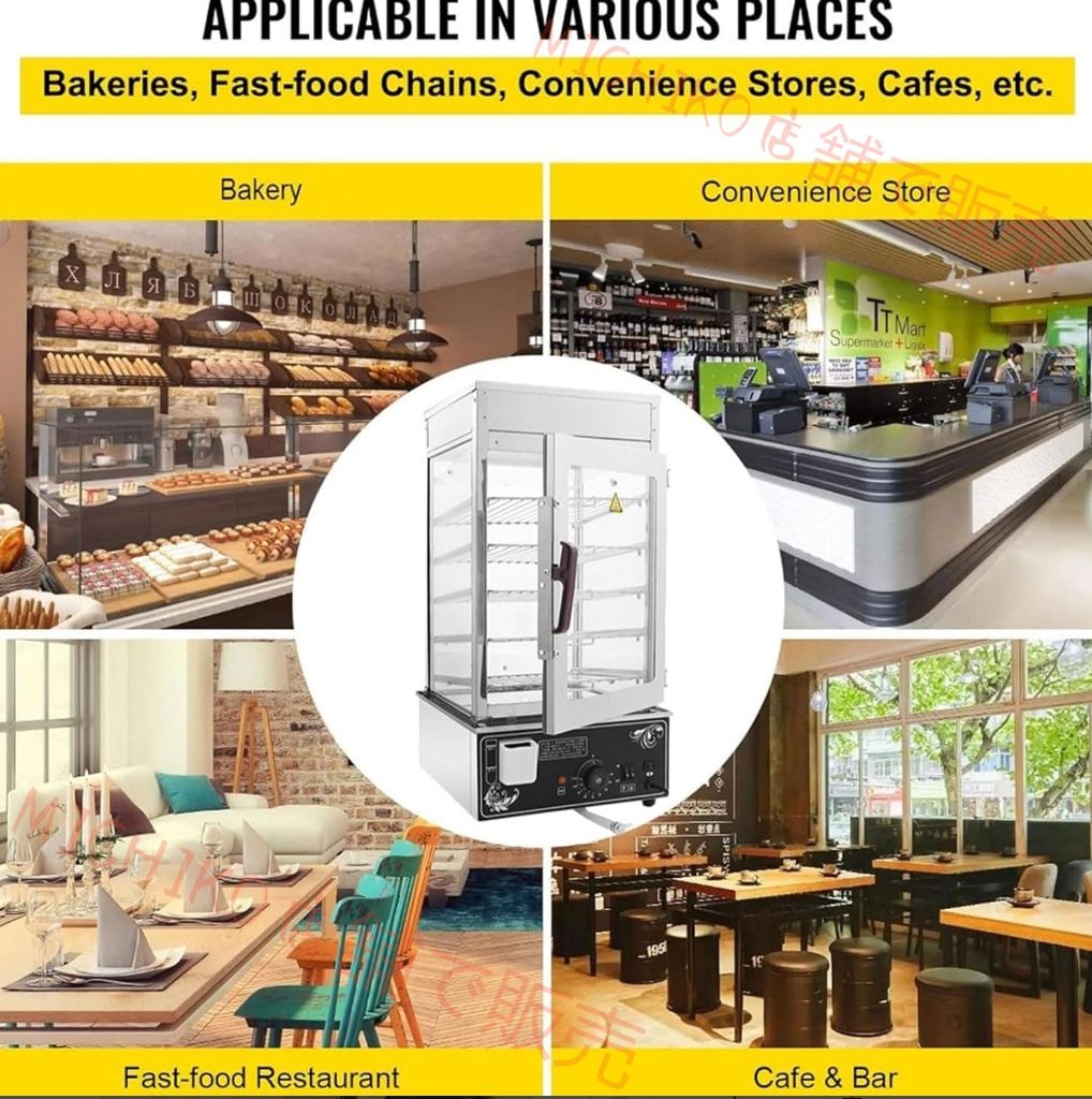 1200W卓上ステンレス鋼バンスチーマー 視覚強化ガラス付き