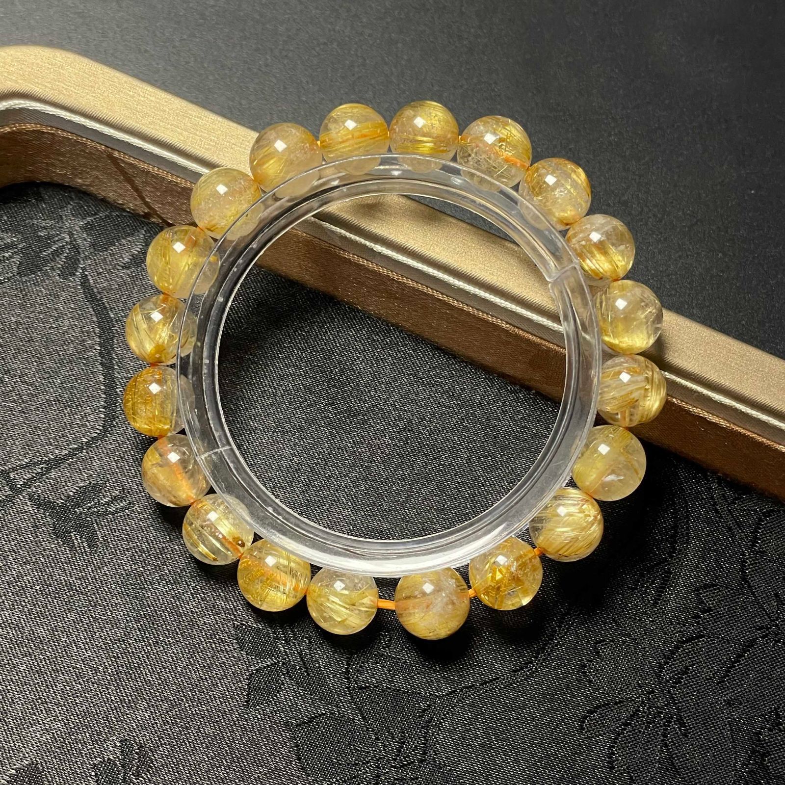 上品 EU製 ☆極!極満針ルチルクォーツ☆ブレスレット