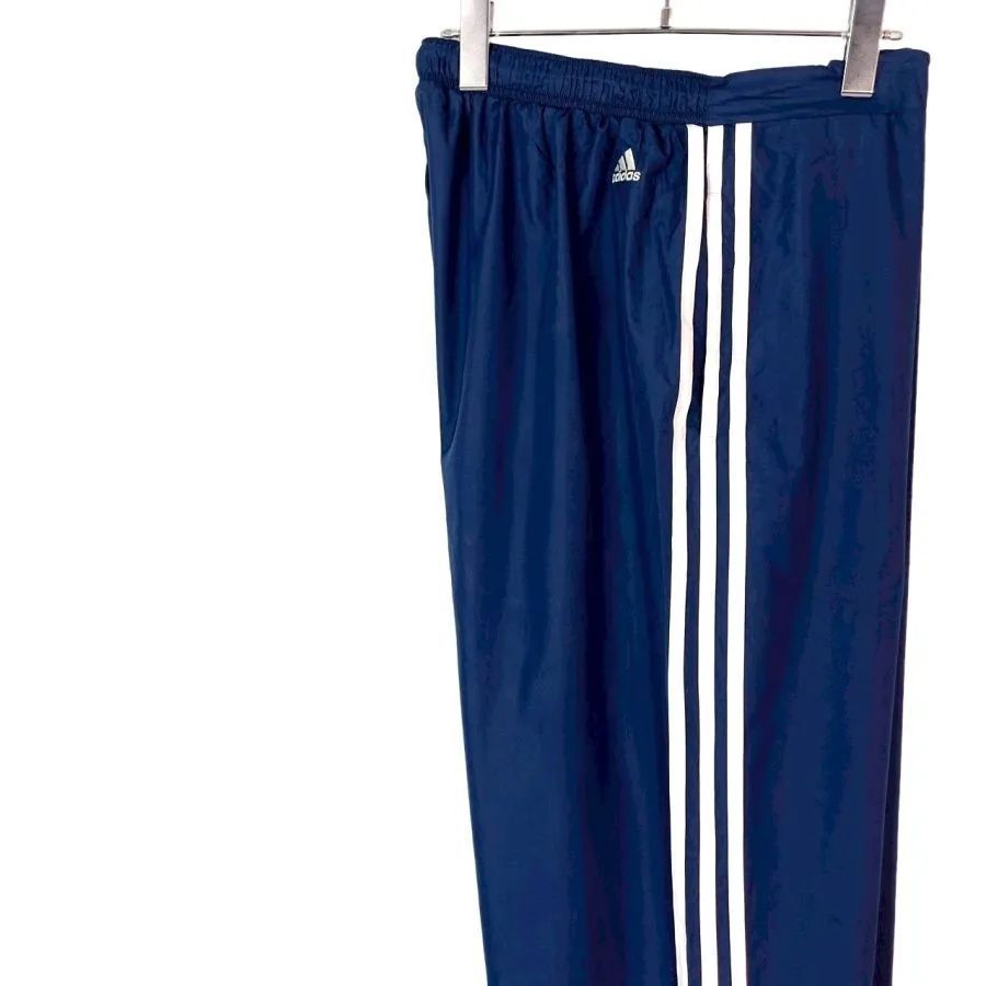 アディダス adidas トラックパンツ スリーストライプ 紺ネイビー L アディダスAdidasトラックパンツサイドラインジャージロゴ刺繍