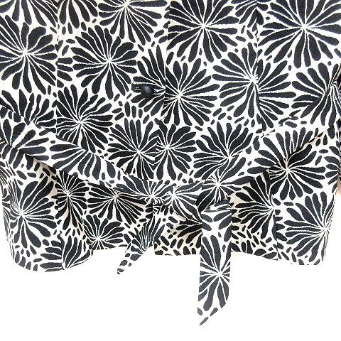 シビラ SYBILLA テーラードジャケット 総裏地 総柄 M 白 アイボリー 黒  