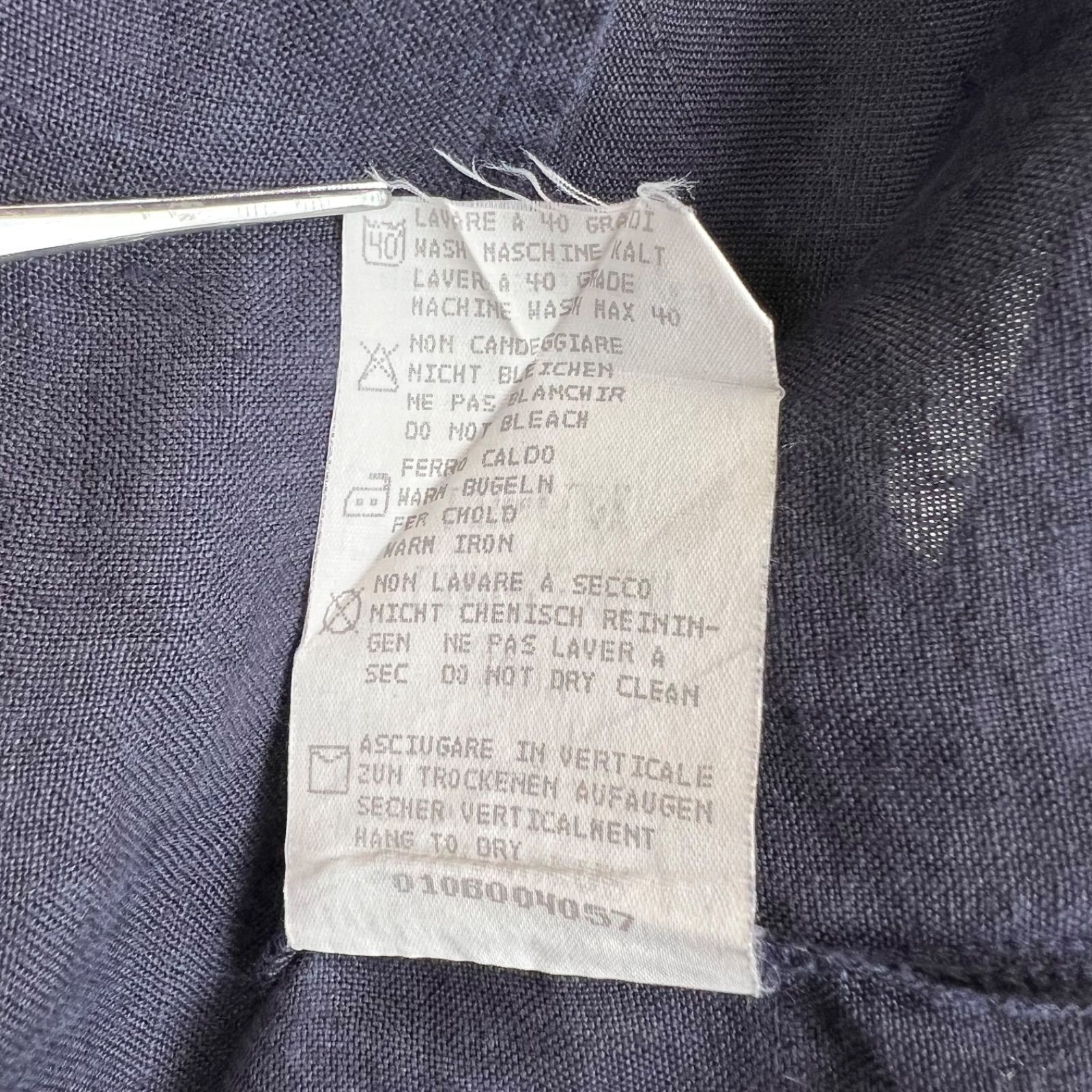 STONE ISLAND MARINA Massimo 90s archive center logo LINEN S/S pull 