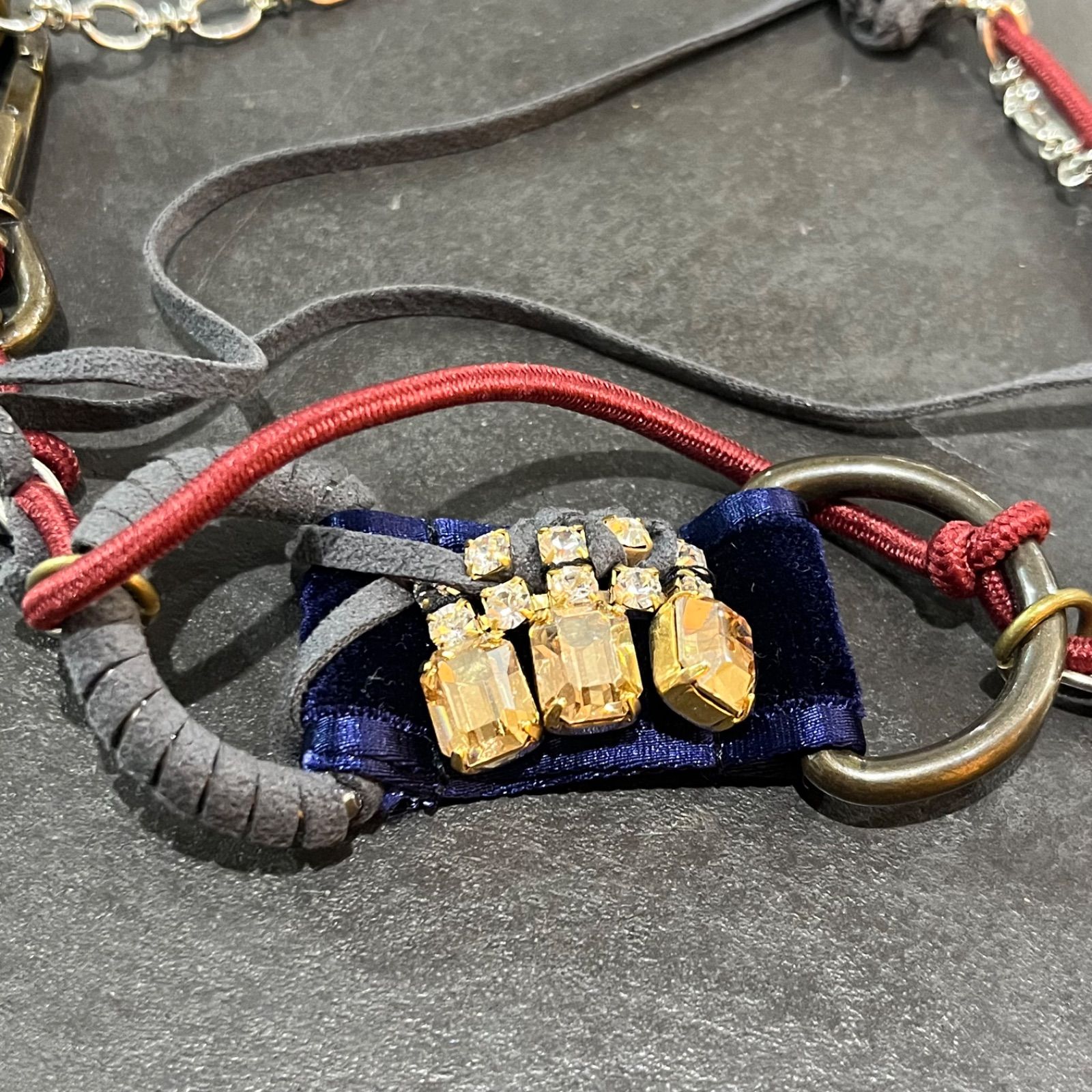 kolor ネックレス　(ウォレットチェーン) kolor チェーンビジューネックレス ウォレットチェーン カラー