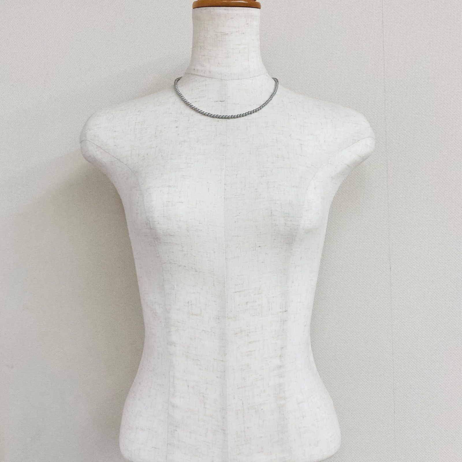 再販】貝ベビーパールネックレス/約3～3.5mm約43cm+5cm/シルバー