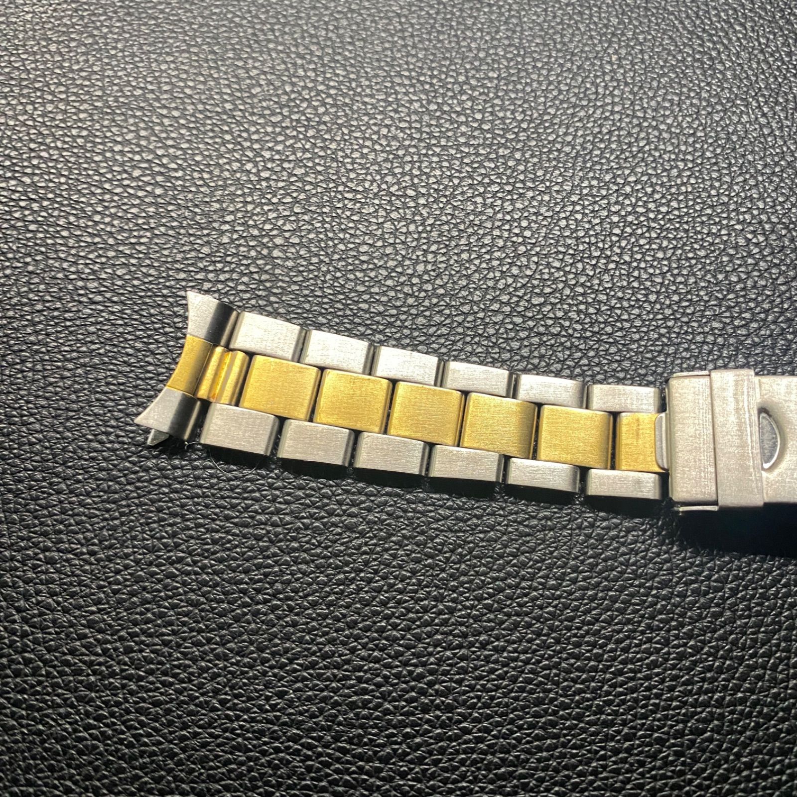 メンズ用 交換バンド 腕時計 シルバー ゴールドライン 金属