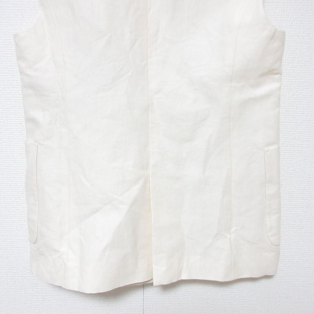 美品 22SS ANAYI アナイ フェイクパールボタン リネン