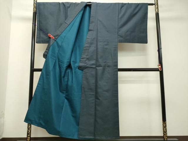 平和屋着物○男性 紬 アンサンブル 100亀甲 総詰め 正絹 逸品 未使用