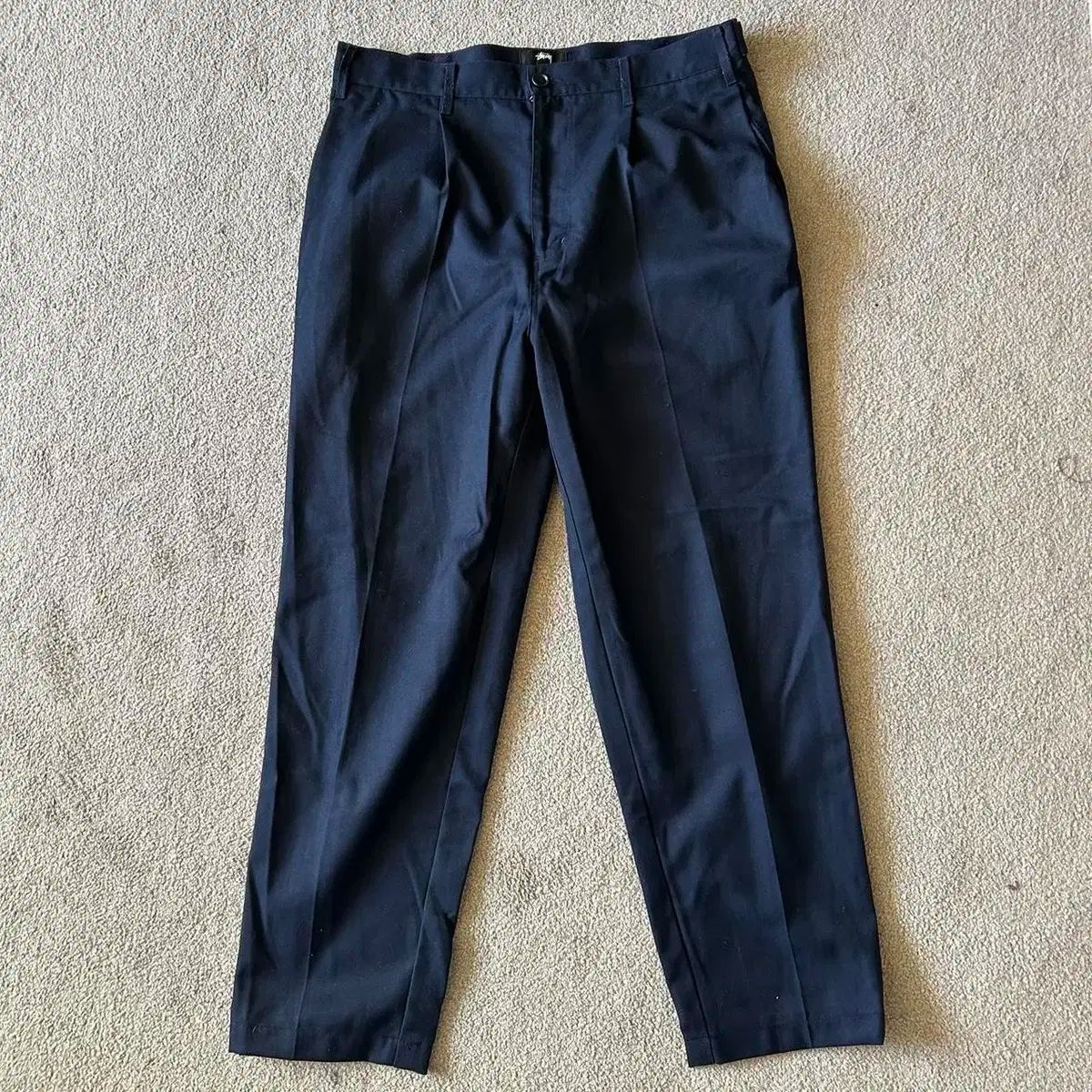  STU テーパード パンツ ブラック 34 チノパン パンツ