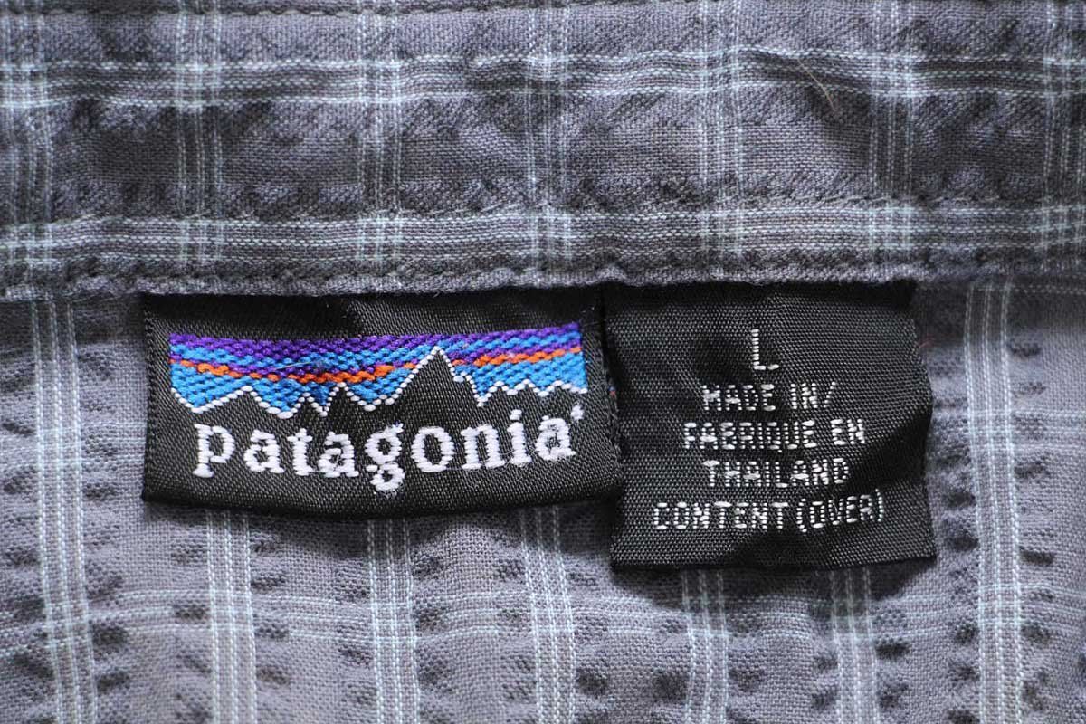 00s Patagonia パタゴニア　シアサッカー　シャツ　半袖シャツ 00s パタゴニア シャツ シアサッカー オンブレ コットン 検 90s
