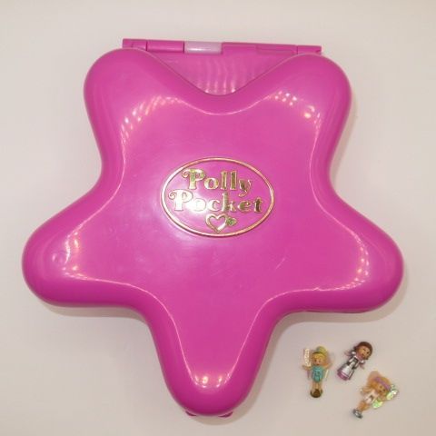 rare! 90's 1993 Polly Pocket Polly Pocket Star Amusement Park Fairylight Wonderland Lights Up Miniature Playhouse Figure Doll Plush Toy