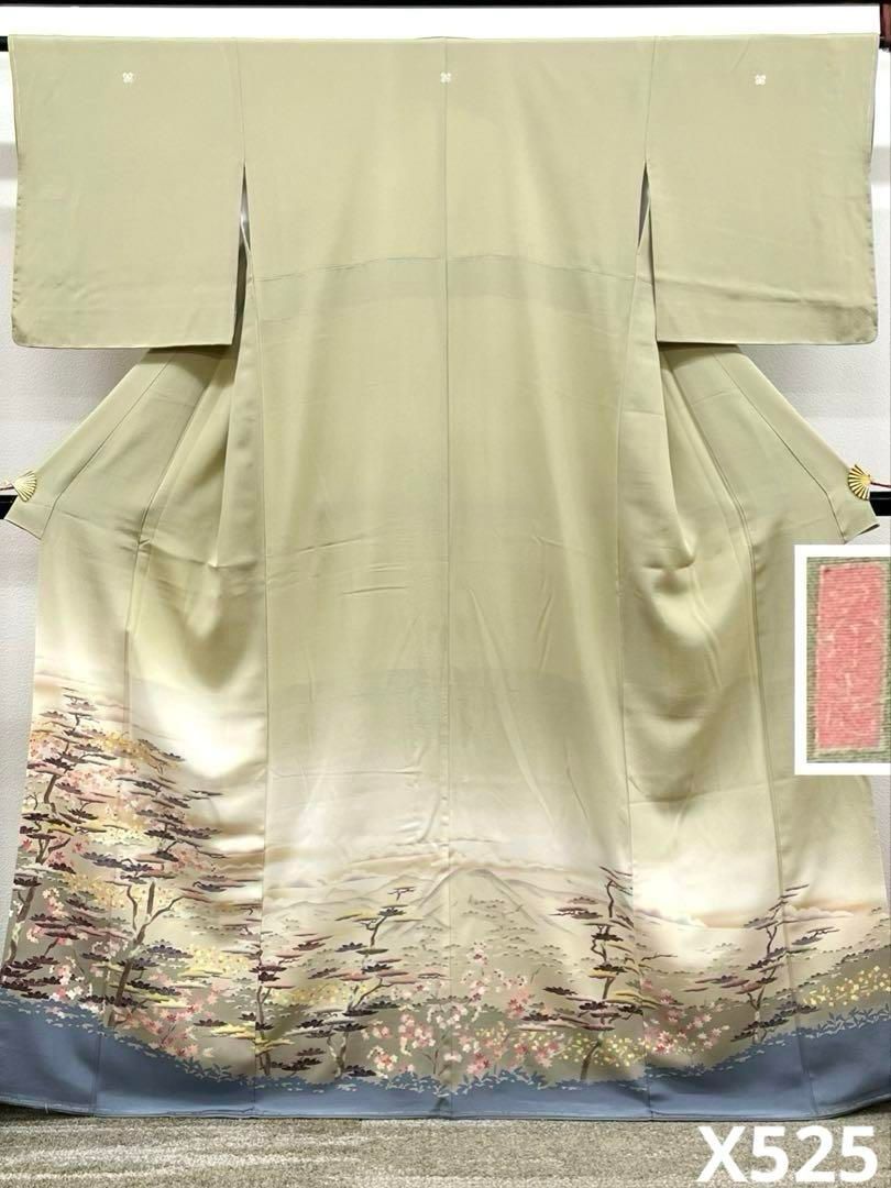 本加賀友禅 星野高志 色留袖 正絹 躾糸付き