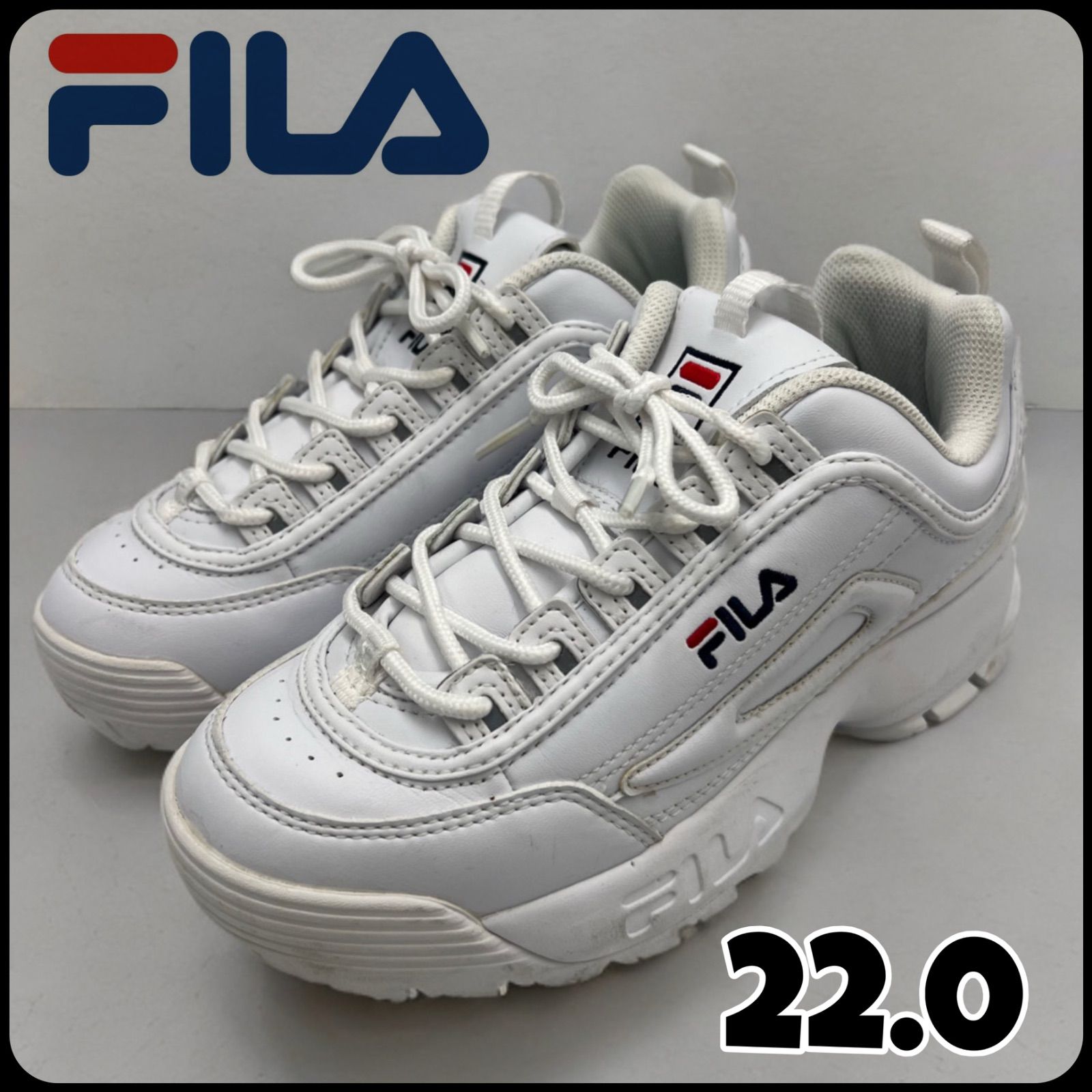 フィラ ディスラプター 2 FILA DISRUPTOR 2 White/White/Red 1fm00864 
