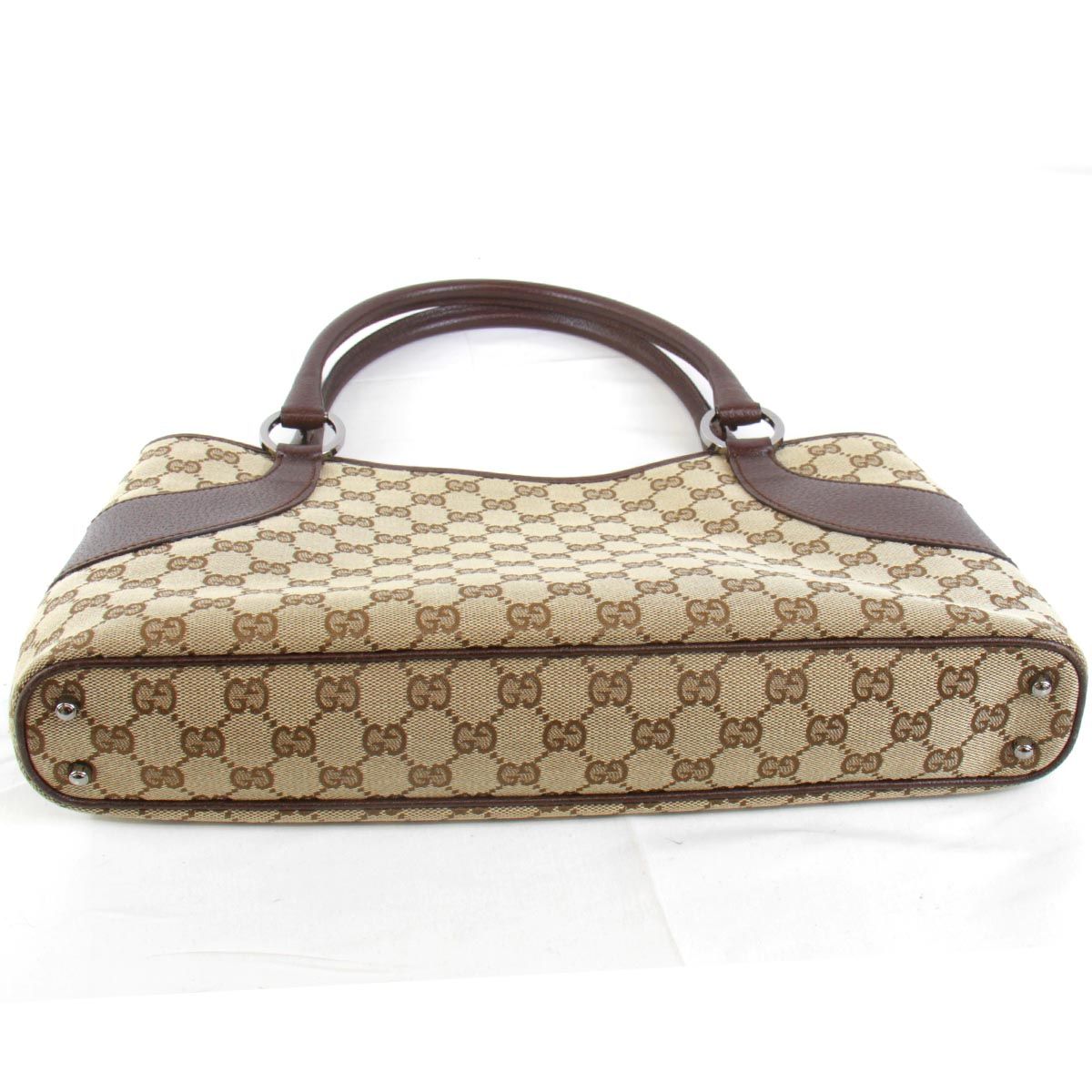 美品『USED』 グッチ 113015 ハンドバッグ GGキャンバス ブラウン  