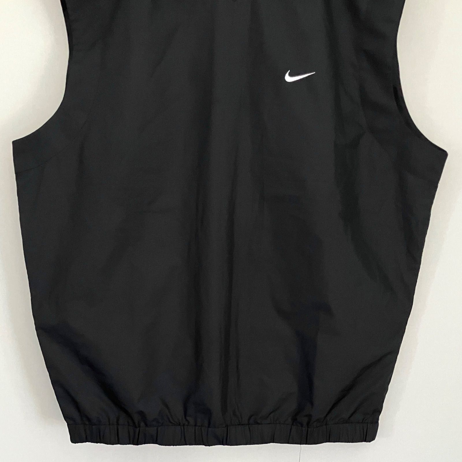 nike golf ナイロンベスト ナイキ ゴルフ NIKE GOLF 黒ナイロンベスト ラインリブVネック