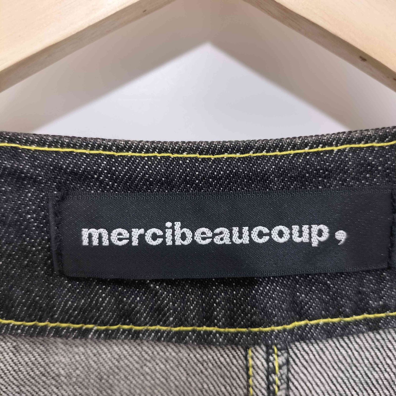 【専用】mercibeaucoup,メルシーボークーノーカラーデニムジャケット1 メルシーボークー mercibeaucoup ノーカラーデニムジャケット