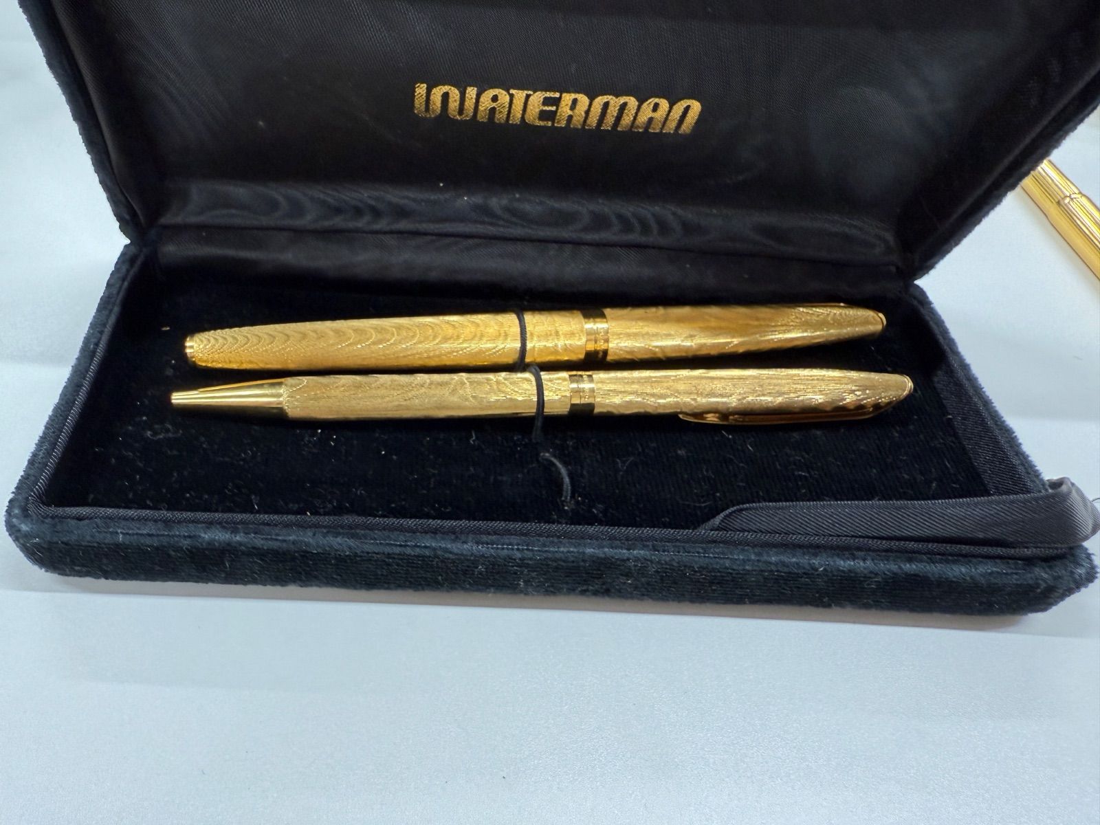 ウォーターマン waterman ボール 万年筆 750 18k セット き ゴールド