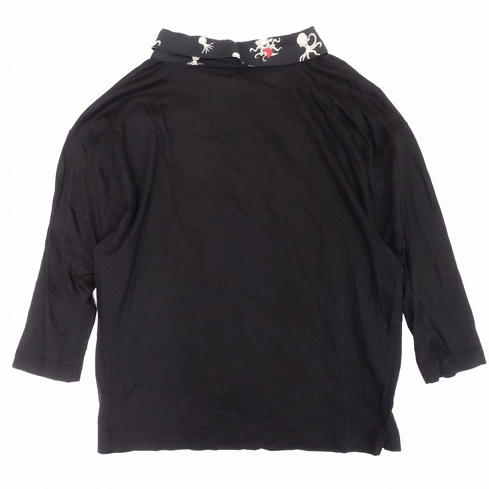 アルベロベロ OLLEBOREBLA オレボレブラ ドッキング シャツ ブラウス 再構築 切替 ブタさん タコ オクトパス 黒 レディース 【中古】 アルベロベロ OLLEBOREBLA オレボレブラ ドッキング シャツ