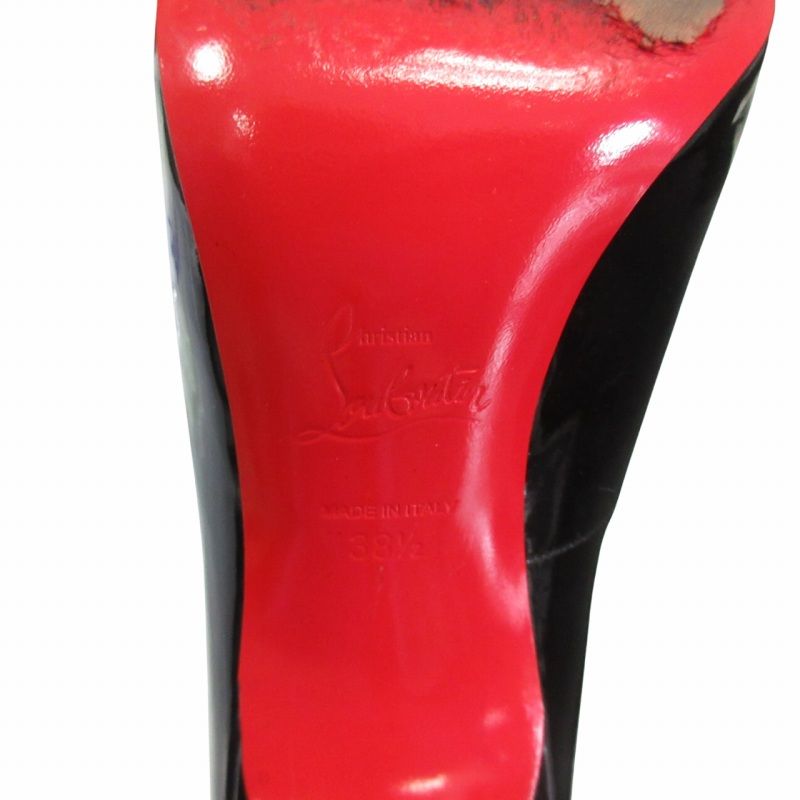 クリスチャンルブタン　プラットフォーム　パンプス　パテント　ブラック　38 Christian Louboutin パンプス ブラック38 ルブタン