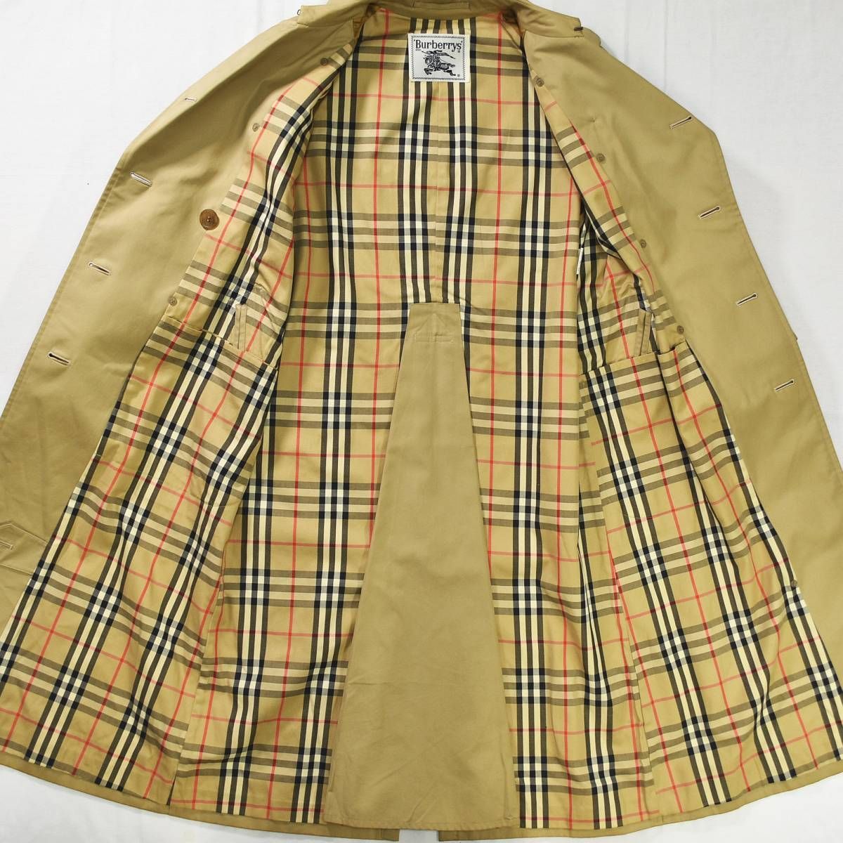 Burberrys 90s トレンチコート ノバチェック コットンギャバジン S Burberrys 90s トレンチコート ノバチェック コットンギャバジン