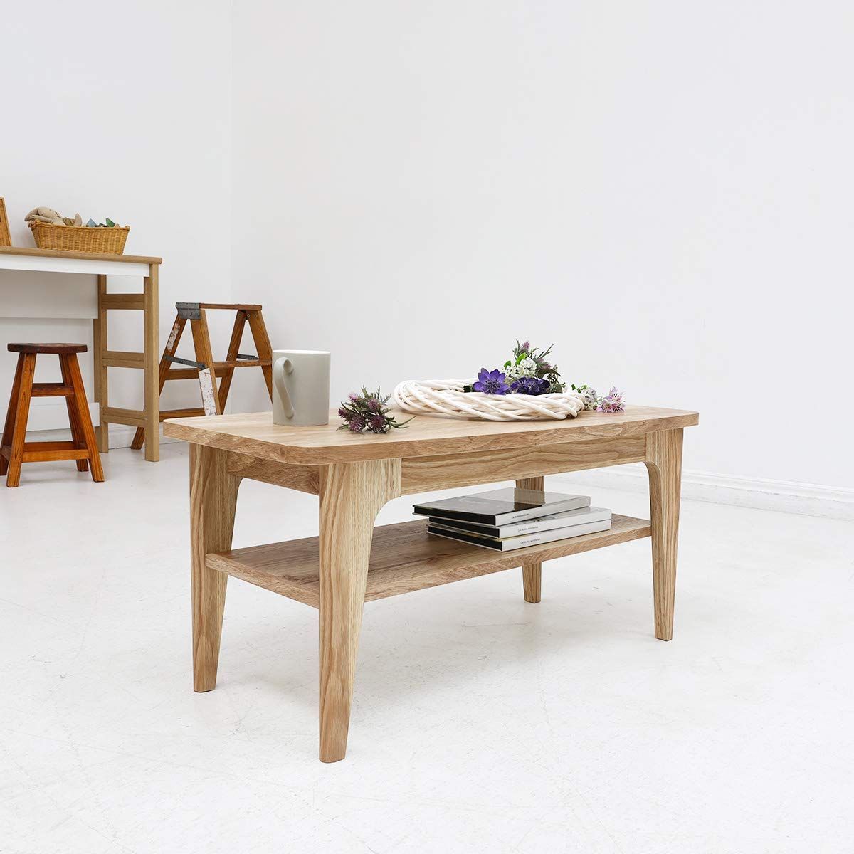 豊富なデザイン。 ローテーブル ナチュラルブラウン 白井産業 幅80 高さ38.1 奥行39.4cm VTL-8040TNN ビエンテージ ライト