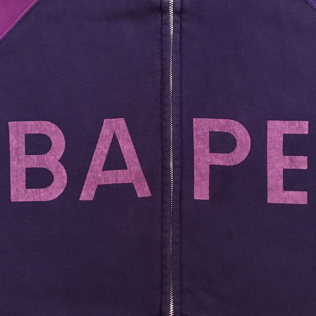 Purple camo BAPE LOGO クレイジー パーカー Lサイズ a bathing ape 