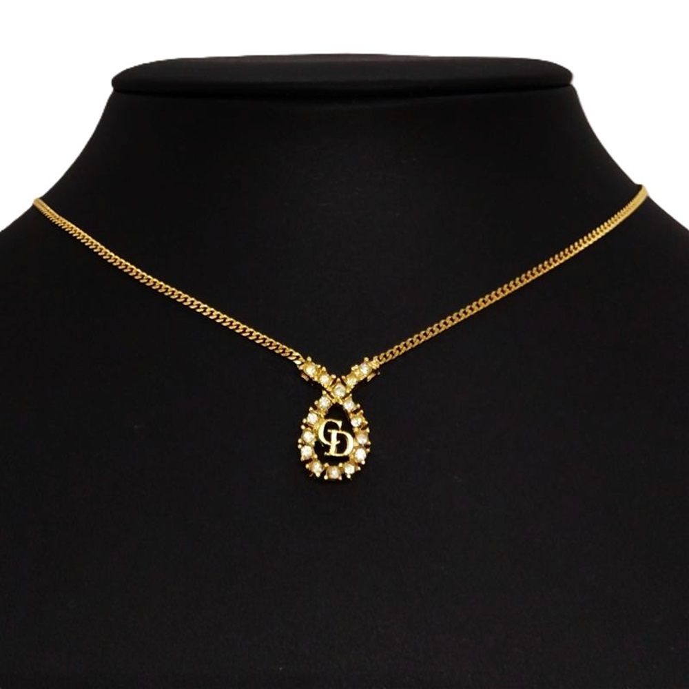 クリスチャンディオール Christian Dior CDロゴ ラインストーン