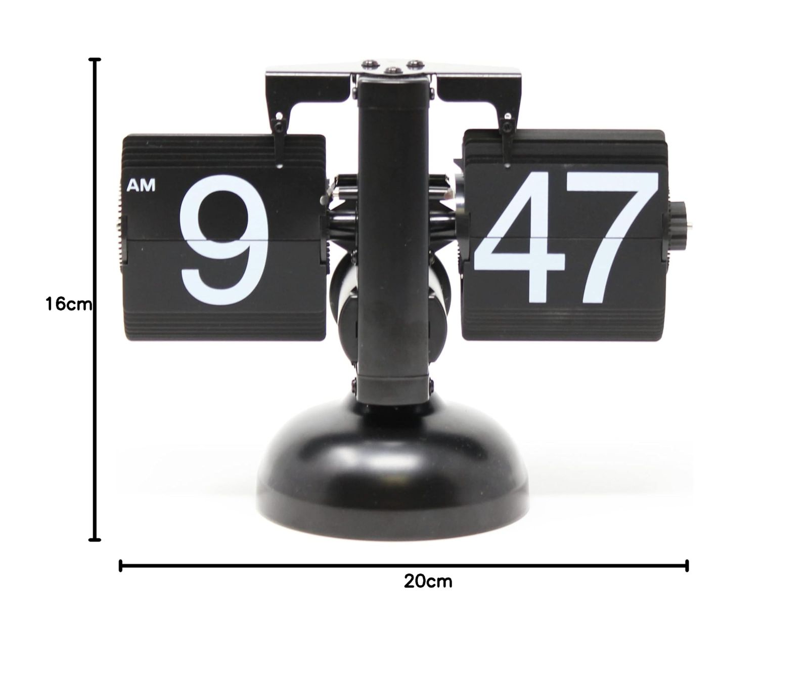 WINTECH フリップクロック パタパタ時計 ブラック BK FPC-2