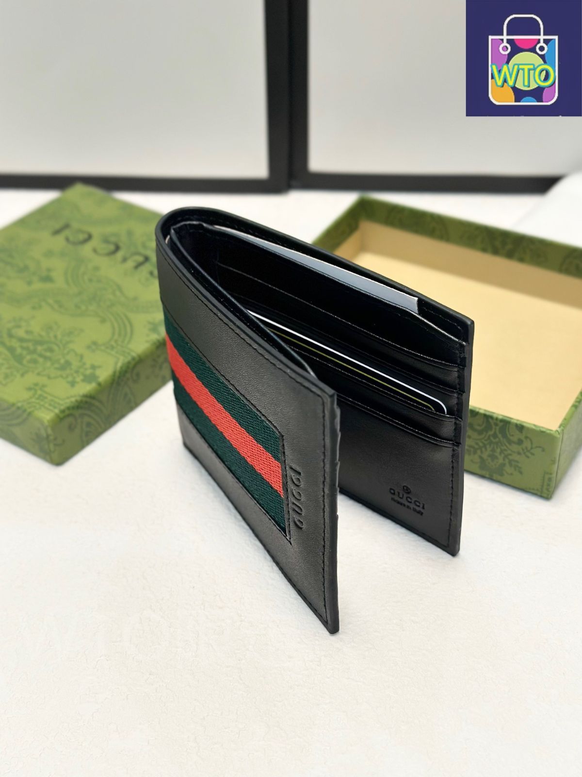 今日特価】Gucci グッチ 短款二つ折りシリーズ 一比一牛皮で触感